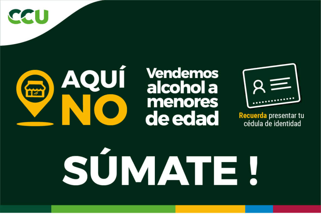 Aquí no vendemos alcohol a menores de edad. Recuerda presentar tu cédula de identidad. ¡Súmate!